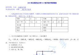 2009年江西农业大学812电子技术考研真题