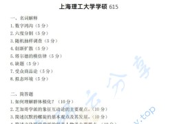 2022年上海理工大学615传播学原理考研真题