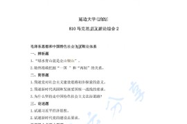 2023年延边大学810马克思主义理论综合2考研真题