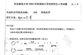 2009年华东师范大学656有机化学考研真题